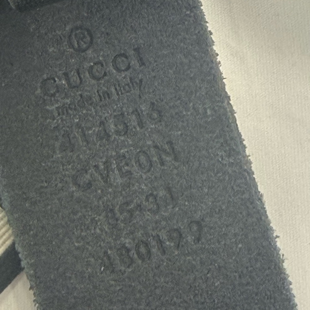 Gucci Black Belt with Silver GG Buckle - Picture 9 of 10